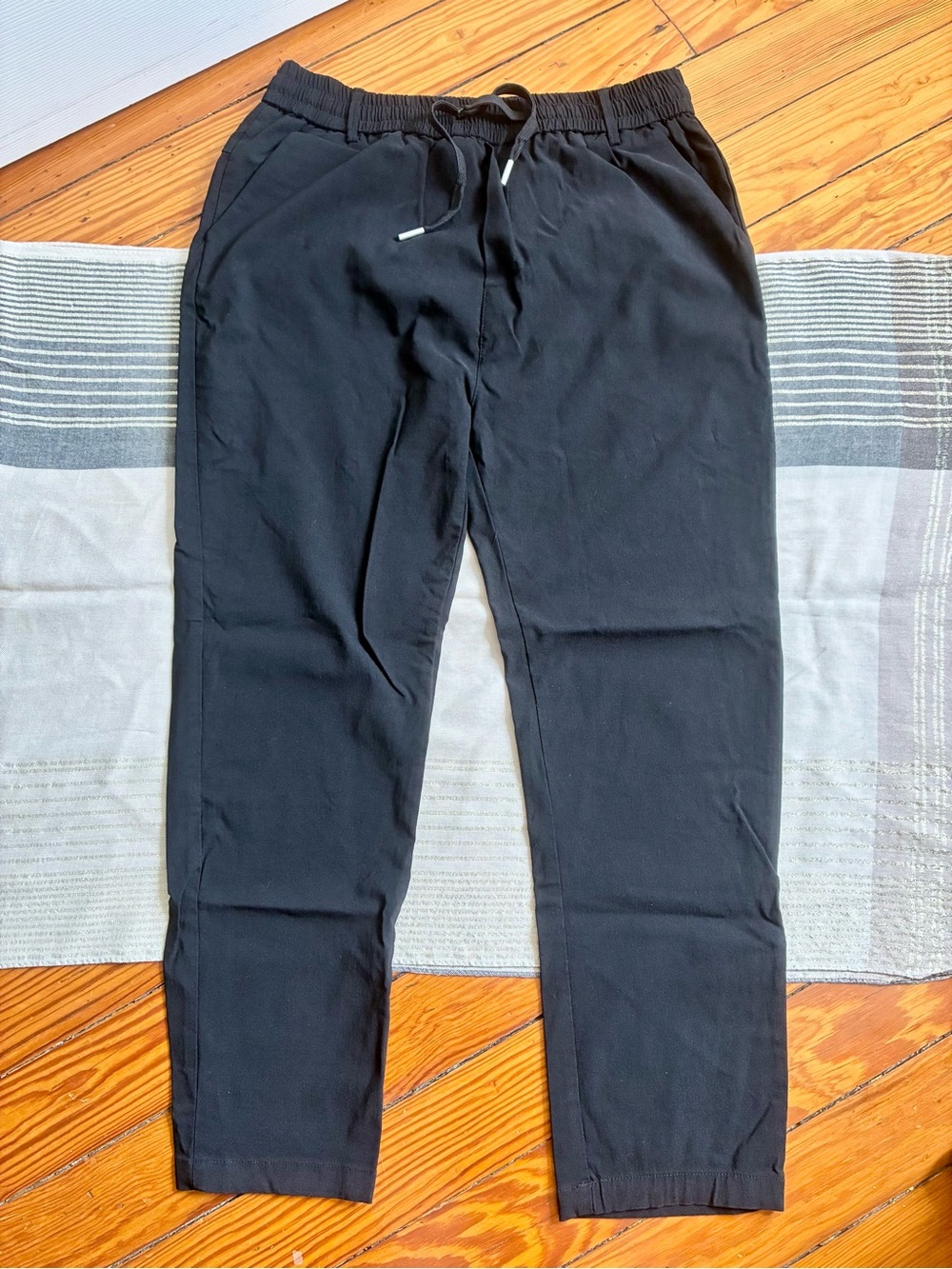 Emporio Armani Drawstring Stretch Cotton Pants
